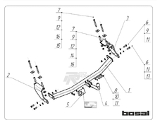 Bosal 3983A Фаркоп для Ford Ecosport 2WD  с 2014 &gt;